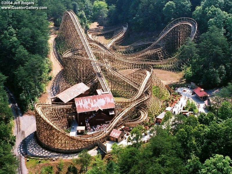 Thunderhead wooden roller coaster